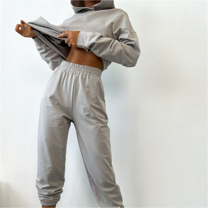 Damen Hoodie-Set Weiches Baumwoll-Mix Eveloria