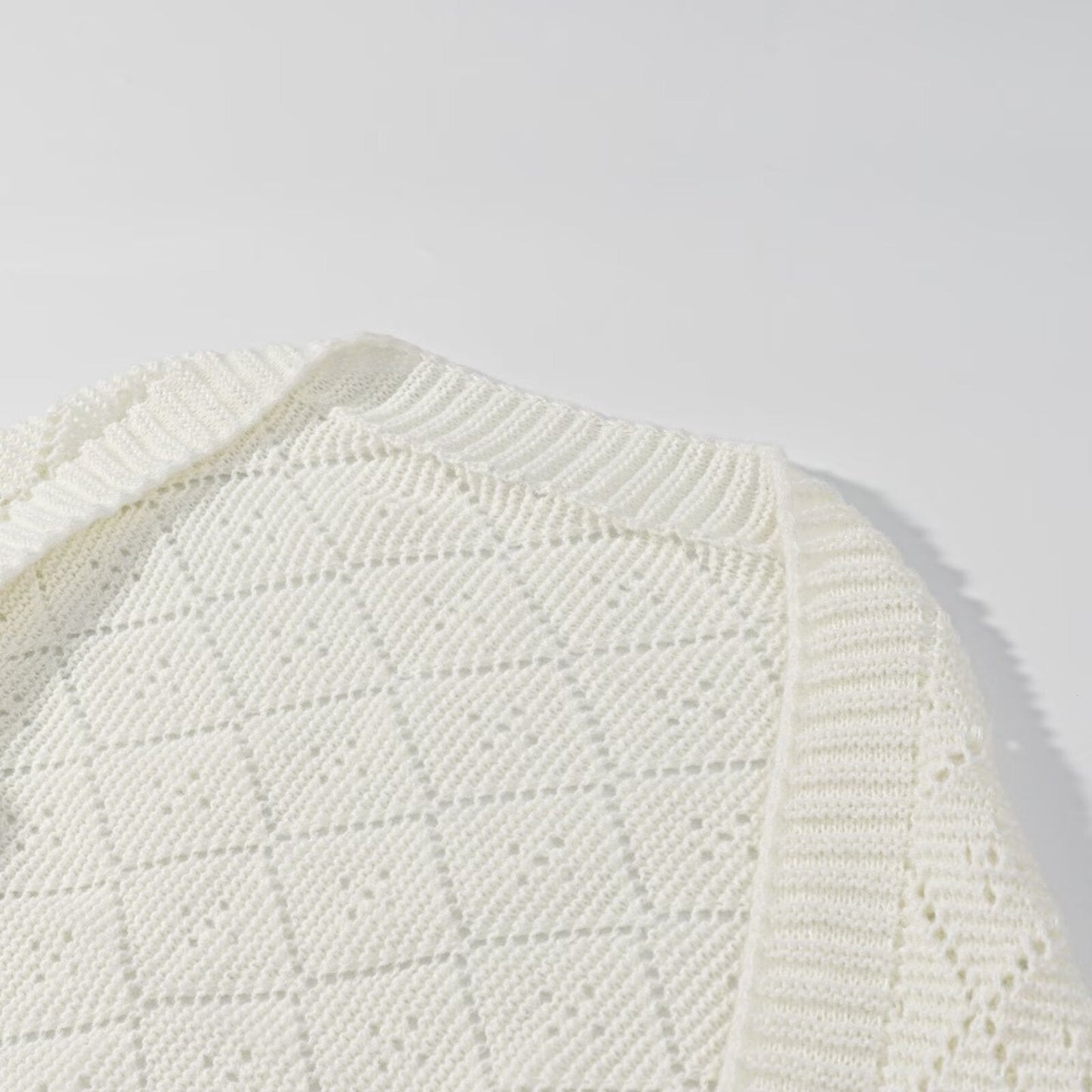 Damen Strickpullover Rautenmuster Bequem Eveloria