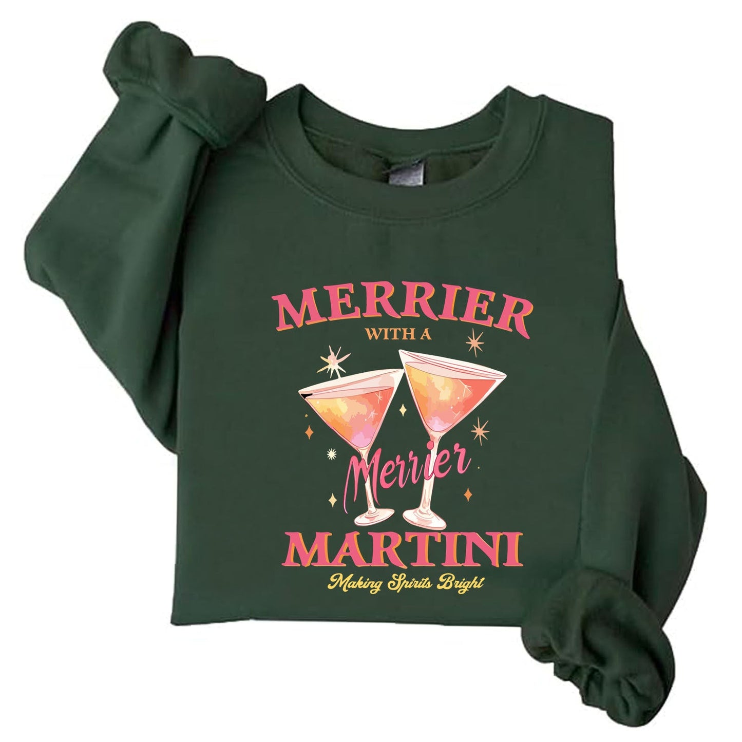 Damen Sweatshirt Lässig Cocktailmotiv Eveloria