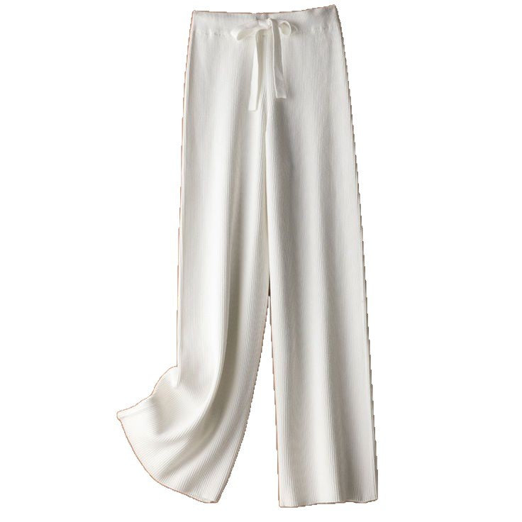 Damen Palazzo-Hose Weite Passform Lässiger Bindegürtel