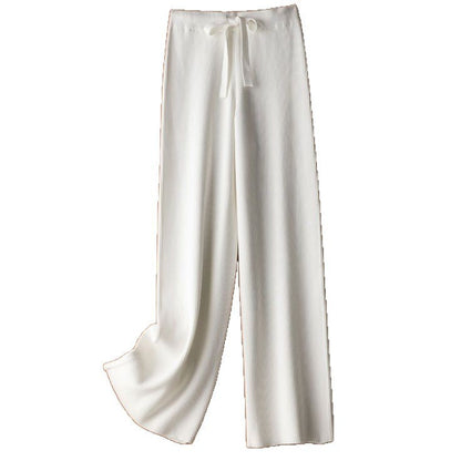 Damen Palazzo-Hose Weite Passform Lässiger Bindegürtel