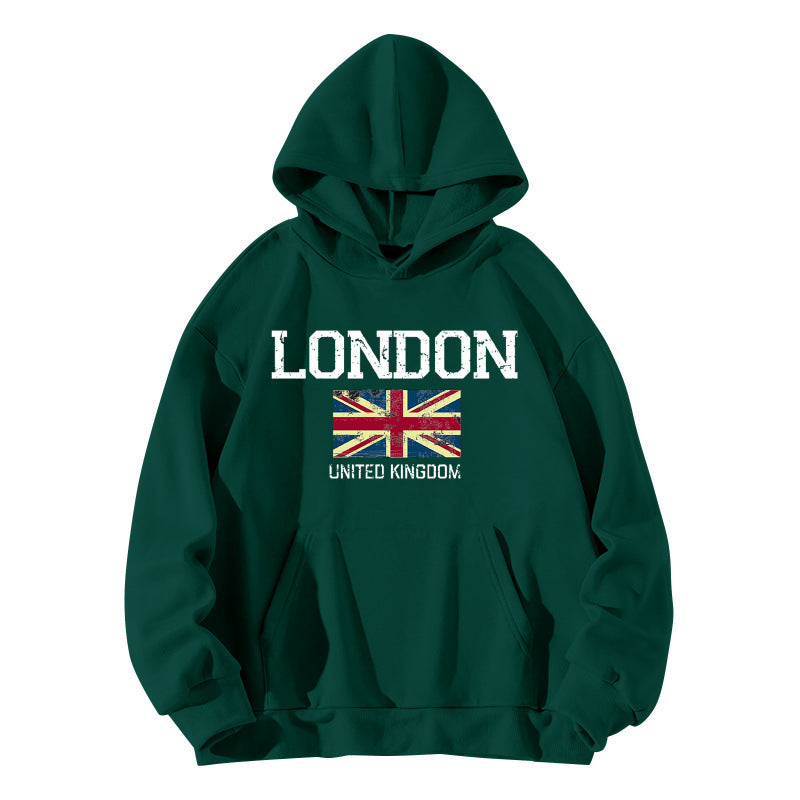 Damen Kapuzenpullover Urban Style Kängurutasche Gemütlich Grau
