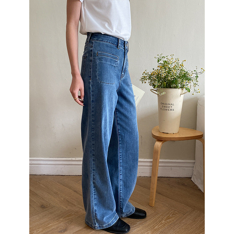 Damen High-Waist Jeans Weite Passform Eveloria