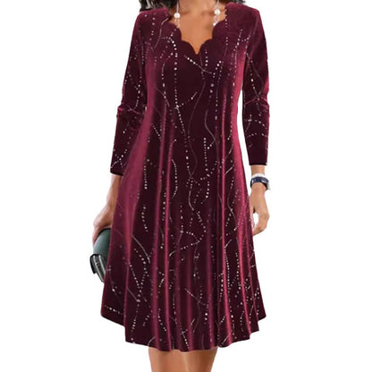 Damen Partykleid mit Glitzerakzenten Eveloria