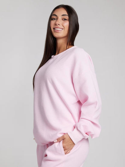 Damen Freizeit-Set Waffelstruktur Bequem Eveloria