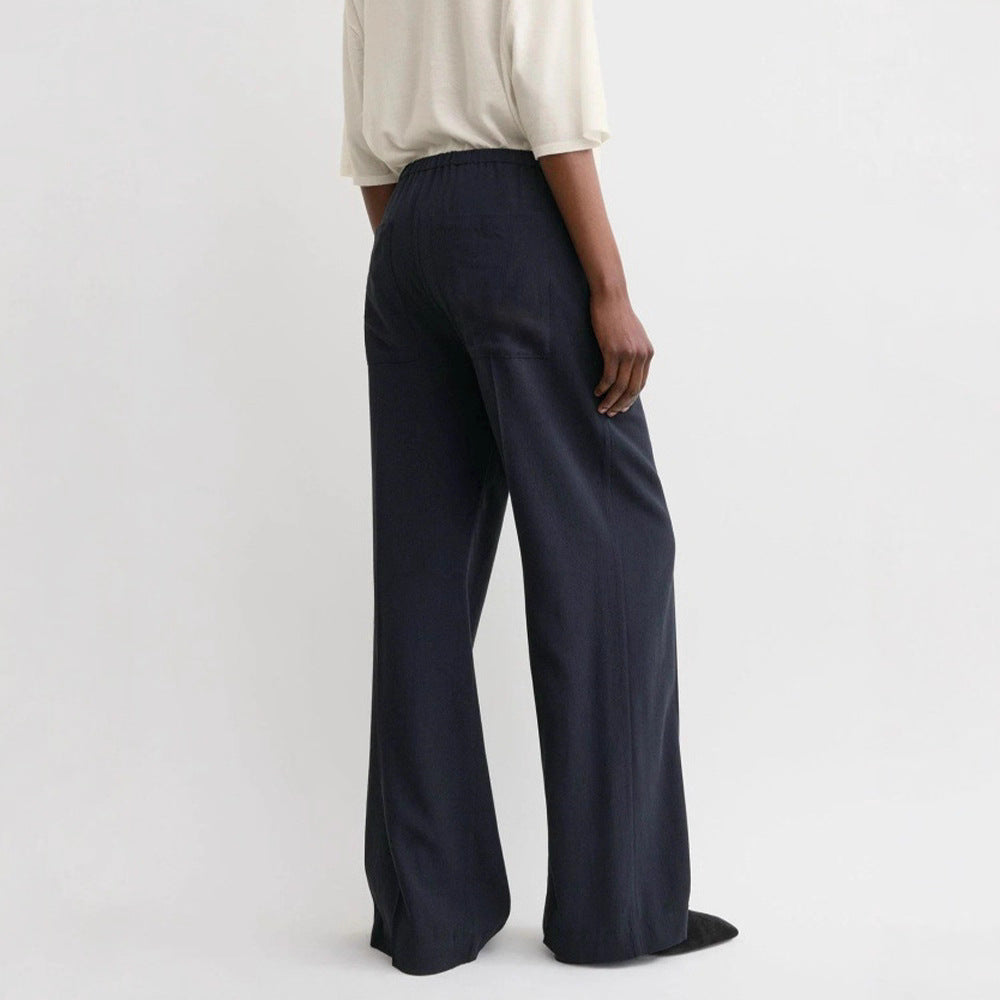 Damen Chiffon-Hose Weit Elastischer Bund