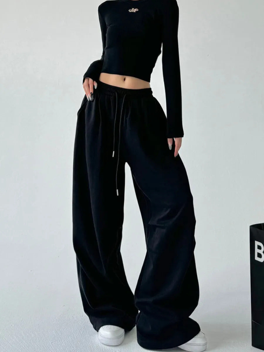 Damen Jogginghose Weite Elastischer Bund Eveloria