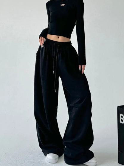 Damen Jogginghose Weite Elastischer Bund Eveloria