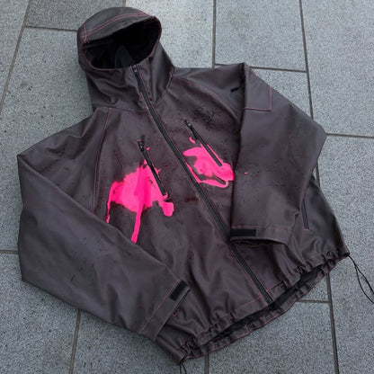 Damen Allwetterjacke Sportlich Grafikdruck