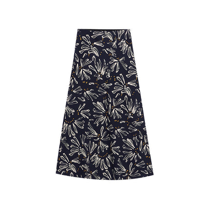Damen Maxikleid Floralmuster Schwingender Saum Eveloria