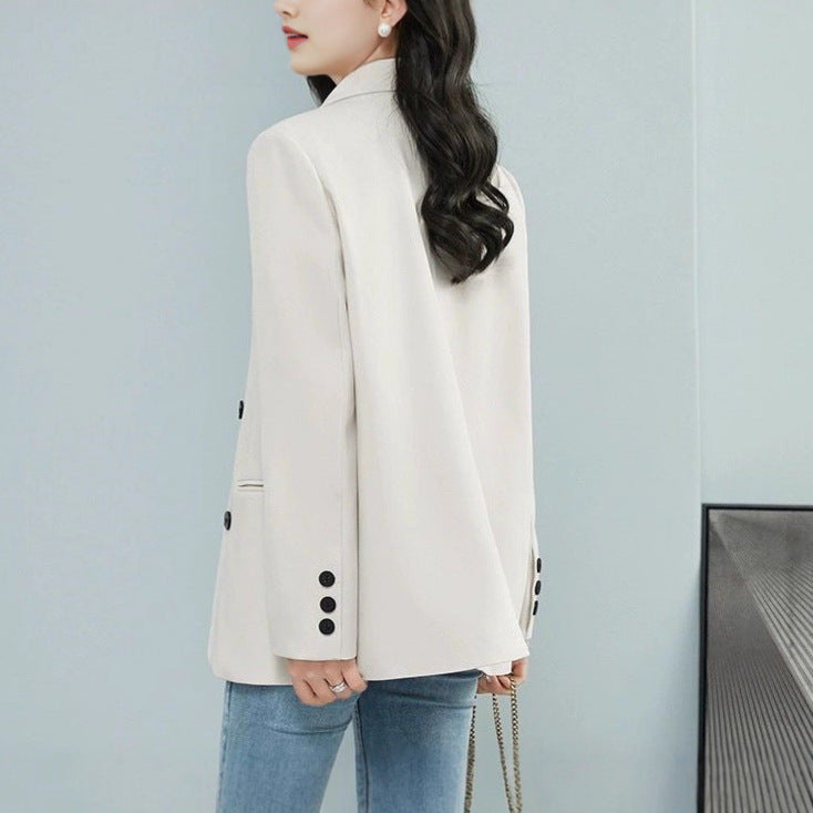 Damen Oversized Blazer Doppelter Knopfleiste Stylisch Eveloria
