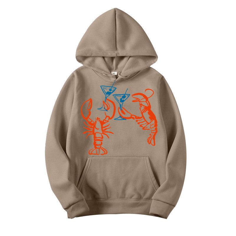 Damen Kapuzenpullover Hummer Motiv Eveloria