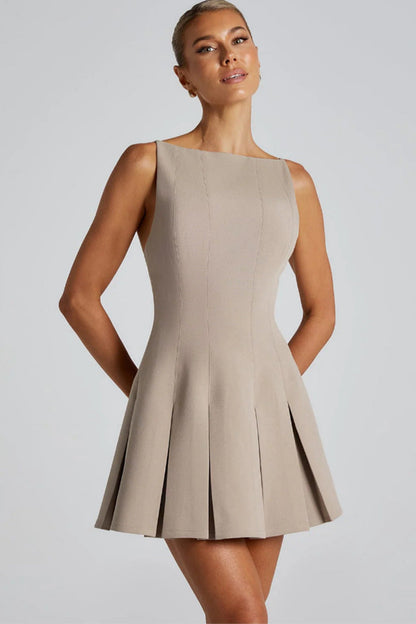 Damen Freizeitkleid Schwingrock Eleganter Schnitt Eveloria