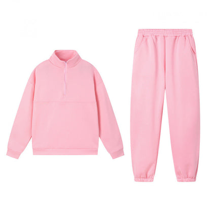 Damen Sweatshirt-Set Elastisch Hochkragen Grau Eveloria