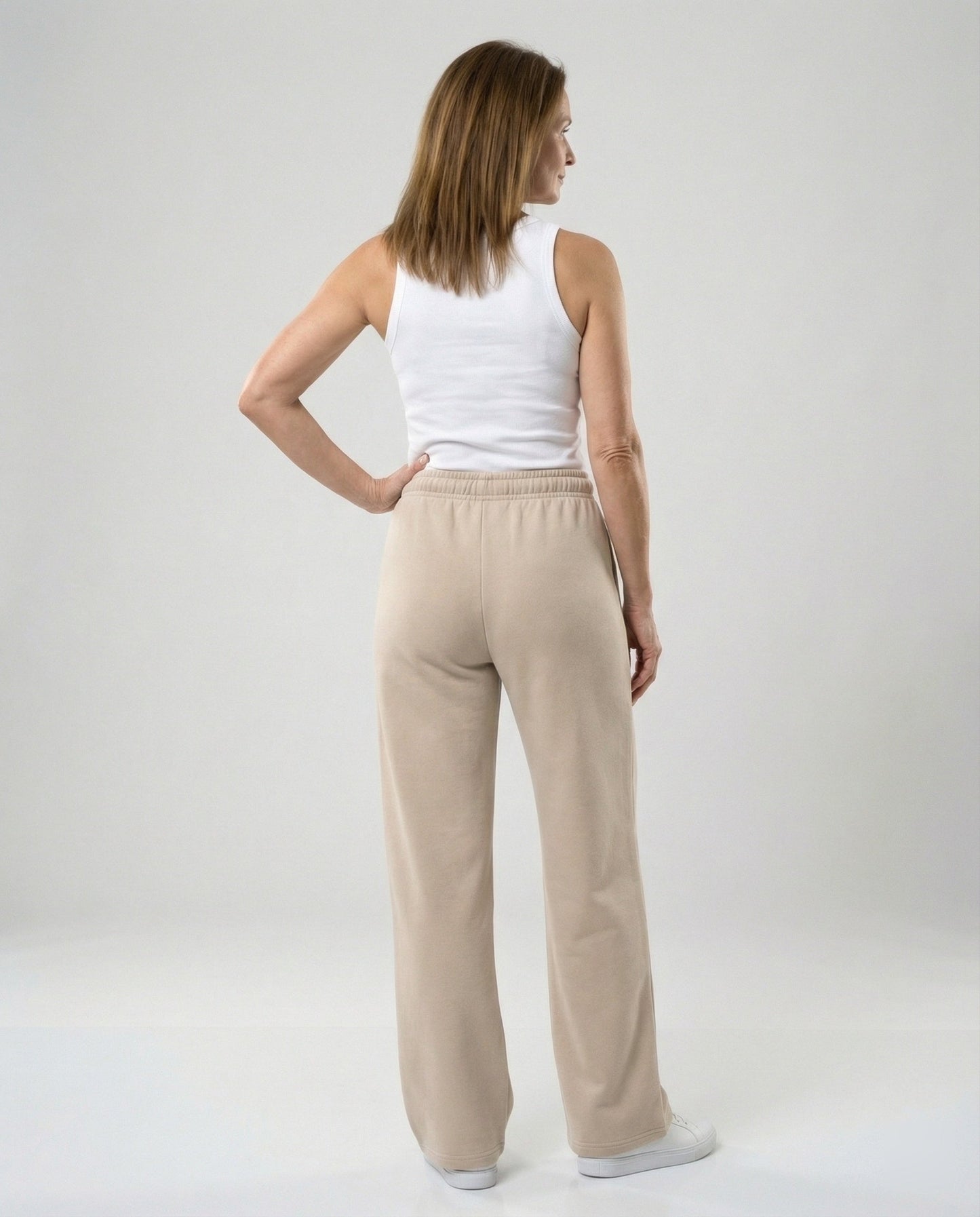 Damen Freizeithose Weites Bein Bequem