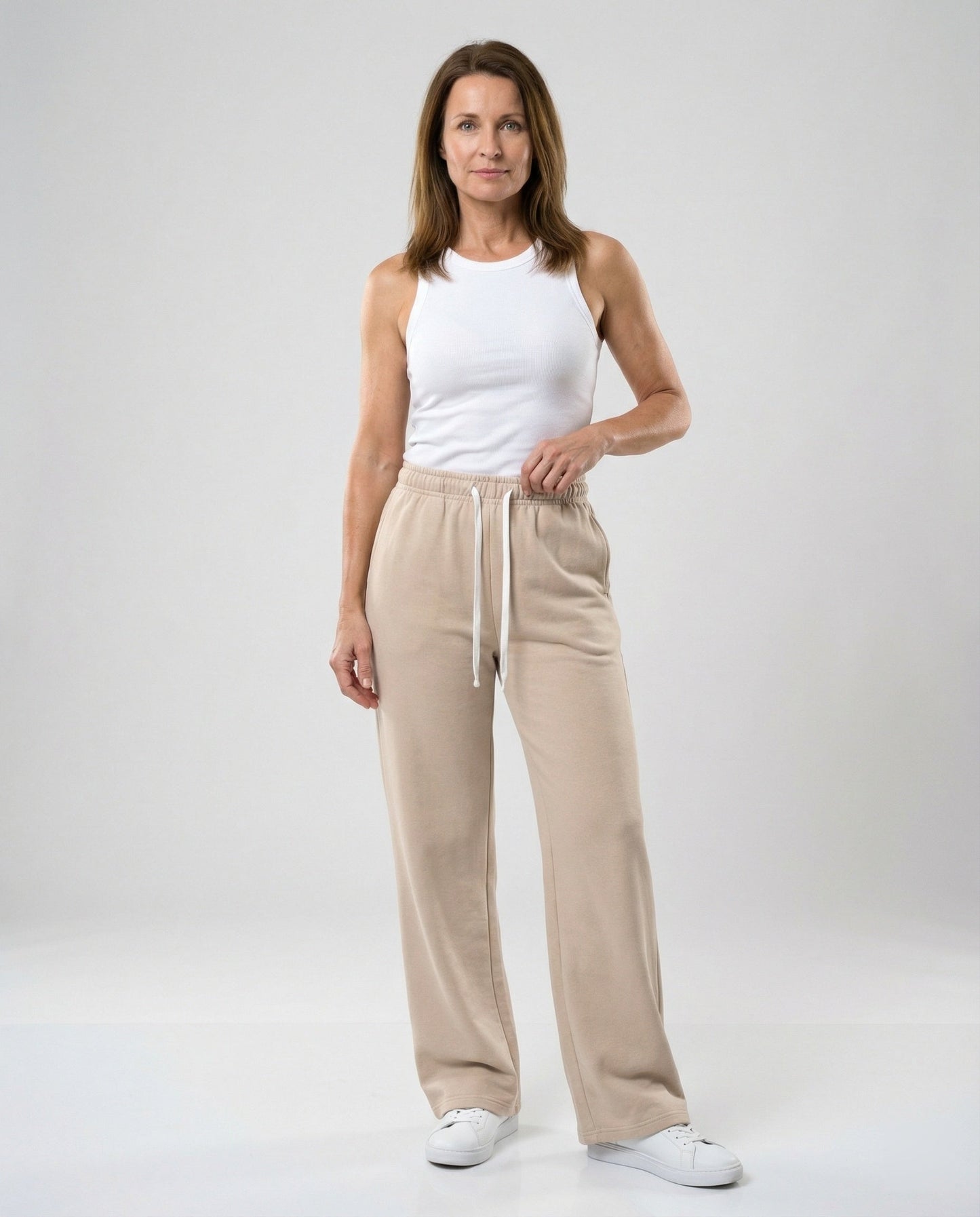 Damen Freizeithose Weites Bein Bequem - Eveloria