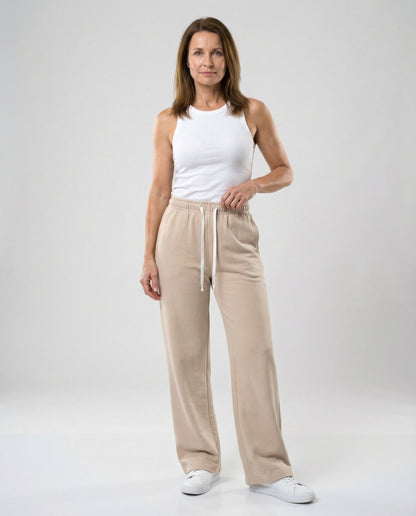 Damen Freizeithose Weites Bein Bequem - Eveloria