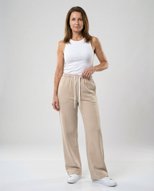 Damen Freizeithose Weites Bein Bequem - Eveloria
