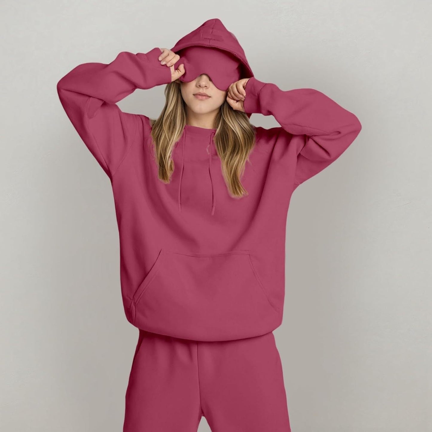 Damen Kapuzenpullover mit Schlafmaske