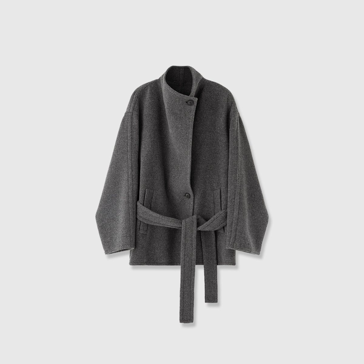 Damen Oversized-Mantel mit Bindegürtel Eveloria