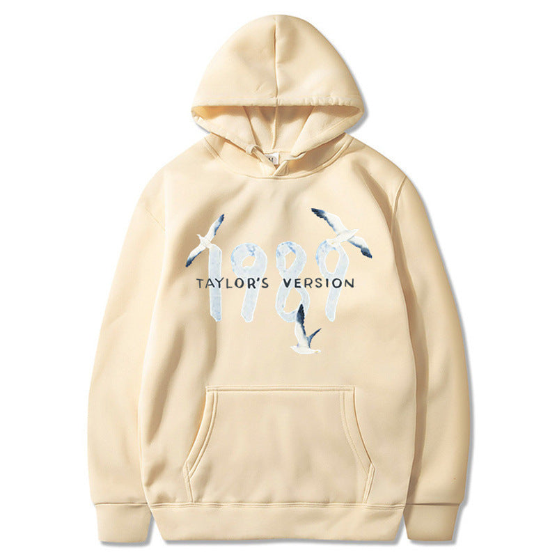 Damen Kapuzenpullover Baumwolle Vogelmotiv Eveloria