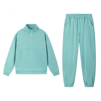 Damen Sweatshirt-Set Elastisch Hochkragen Grau Eveloria