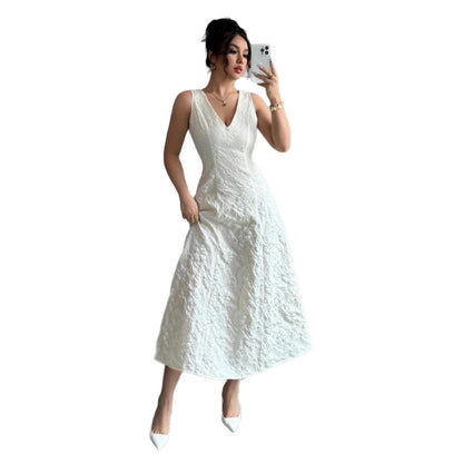 Damen Maxikleid Spitze V-Ausschnitt Spaghettiträger