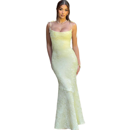 Damen Abendkleid Floralmuster Verstellbare Träger Eveloria