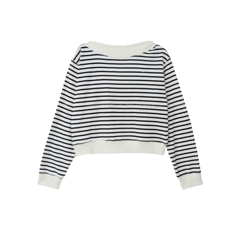 Damen Sweatshirt Gestreift Lässig von Eveloria