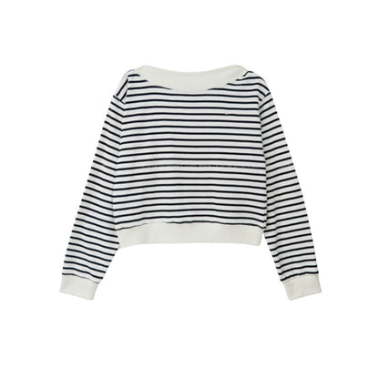 Damen Sweatshirt Gestreift Lässig von Eveloria