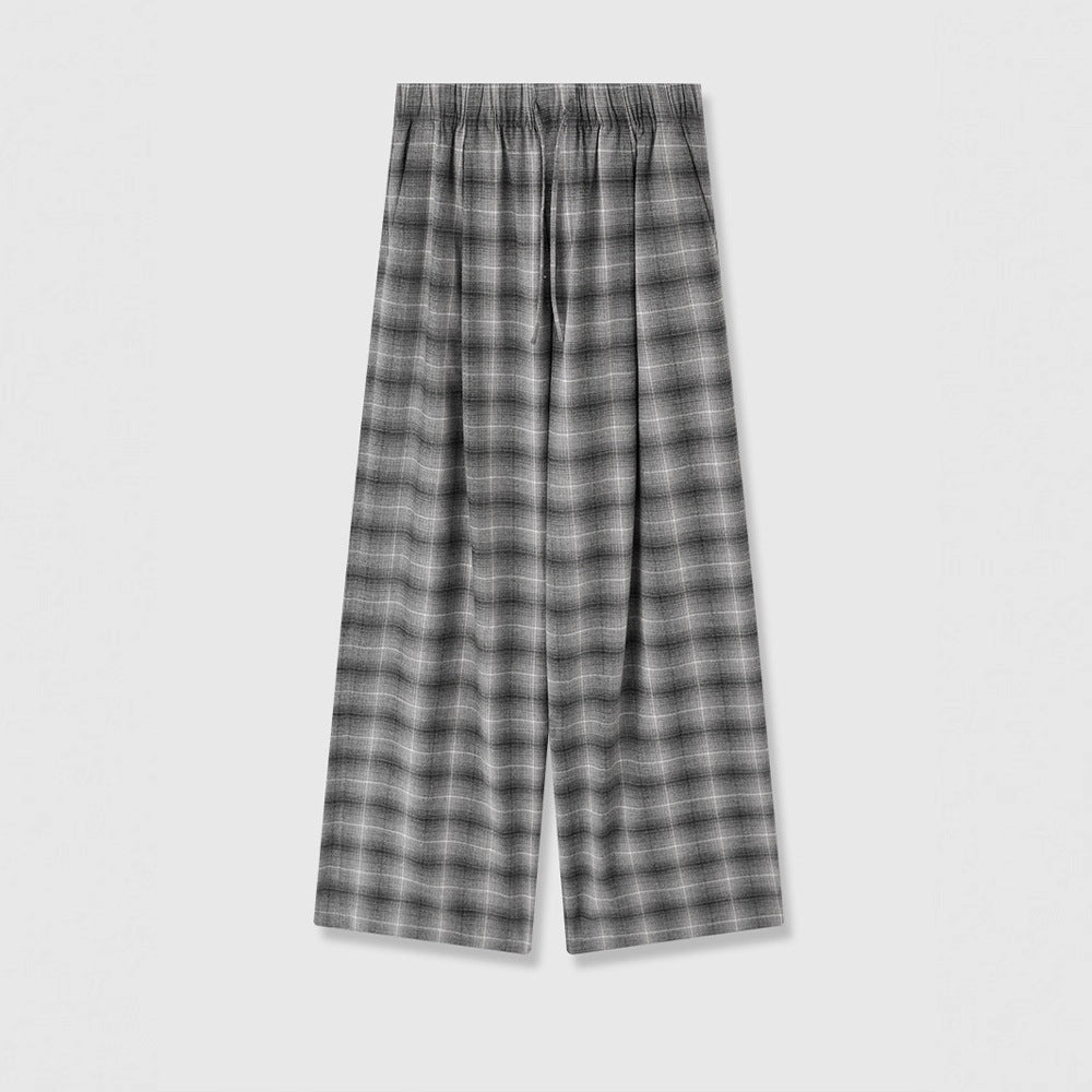 Damen Karohosen Elastischer Bund Weit Bequem Eveloria