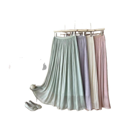 Damen Maxikleid Plissiert Eveloria