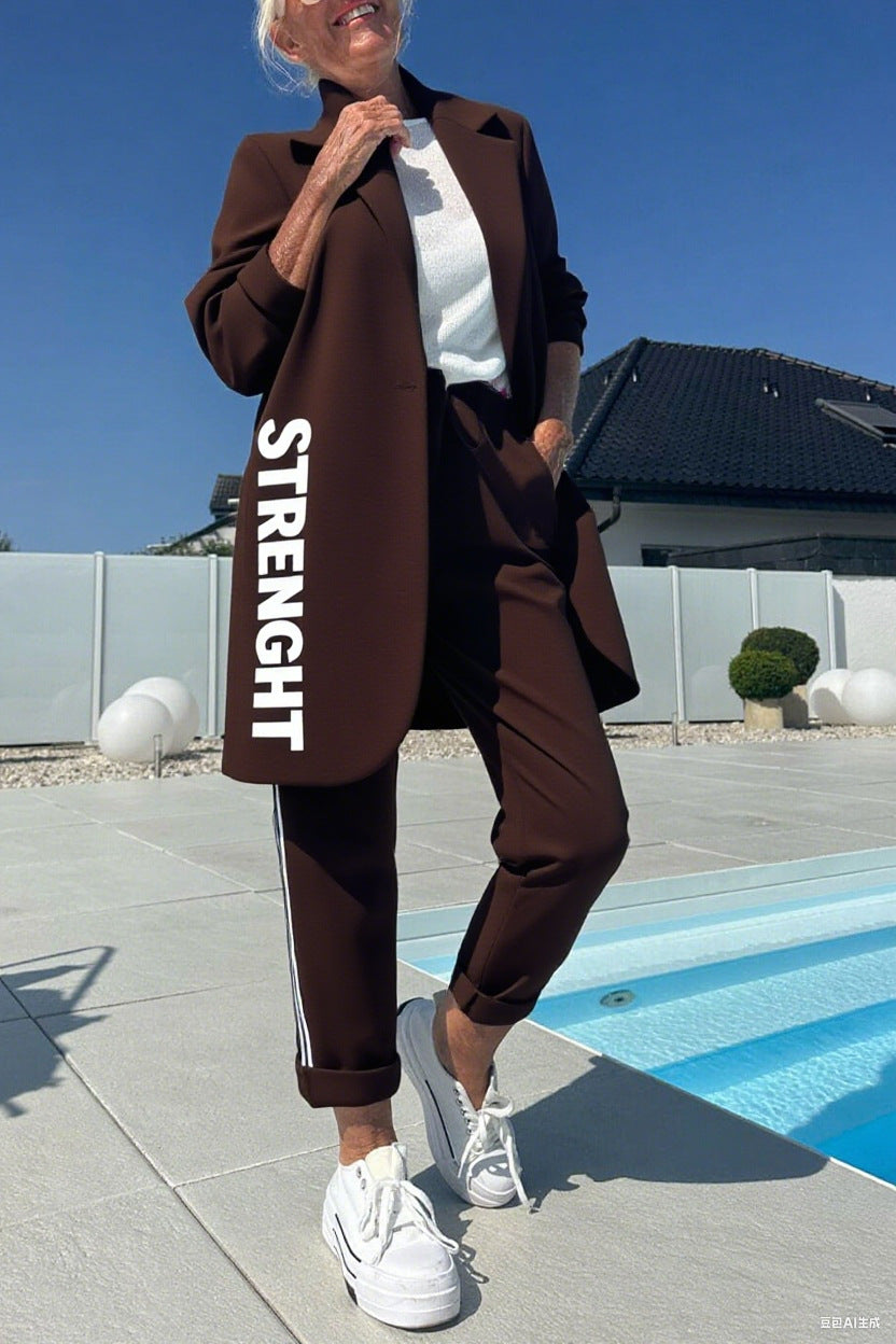 Damen Trenchcoat mit Streifen Weiß