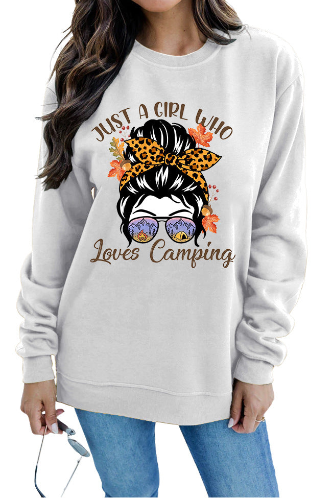 Damen Sweatshirt Campingmotiv Eveloria