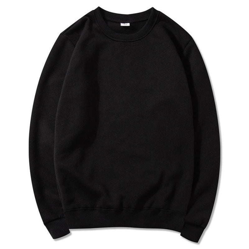 Damen Sweatshirt Weiches Baumwoll Rundhals Schwarz - Eveloria