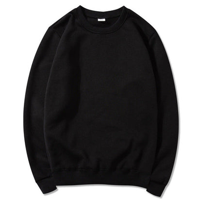 Damen Sweatshirt Weiches Baumwoll Rundhals Schwarz - Eveloria
