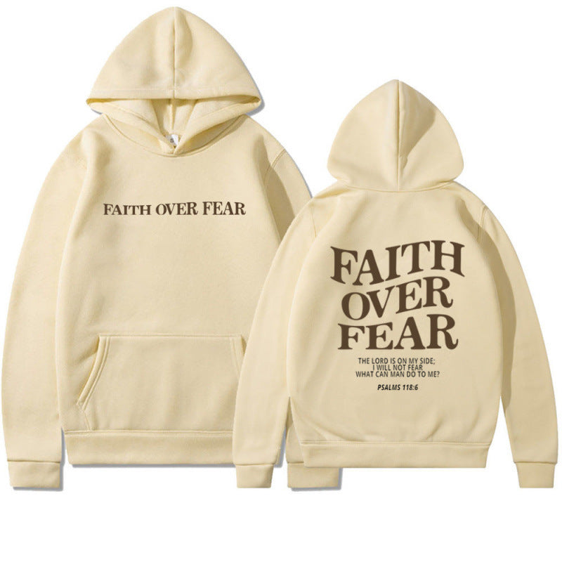 Damen Hoodie Bequem Inspirierender Schriftzug Grau Eveloria