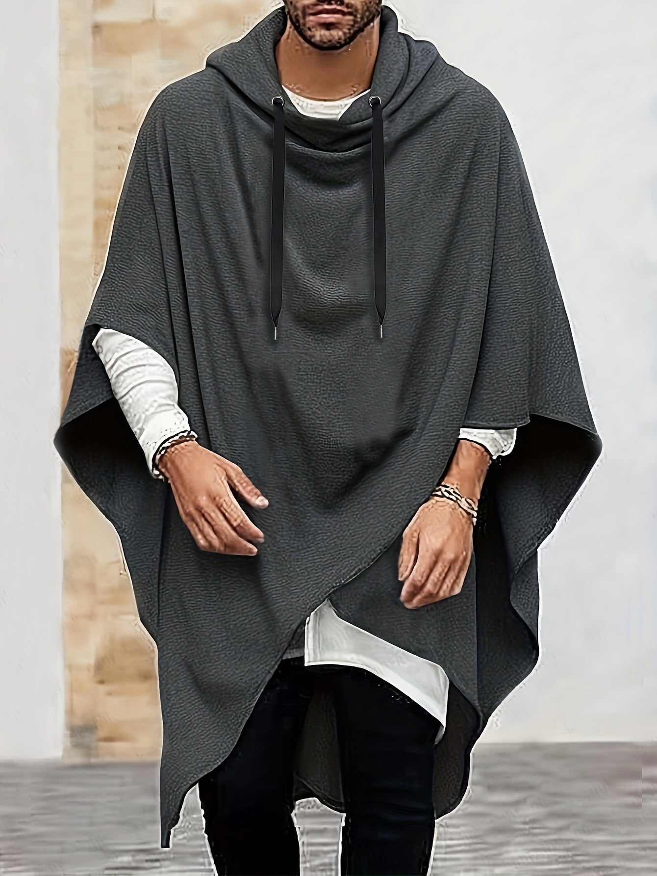 Herren Kapuzenponcho Atmungsaktives Material Eveloria