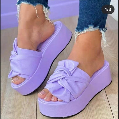 Damen Wedge-Pantoletten Rutschfeste Sohle