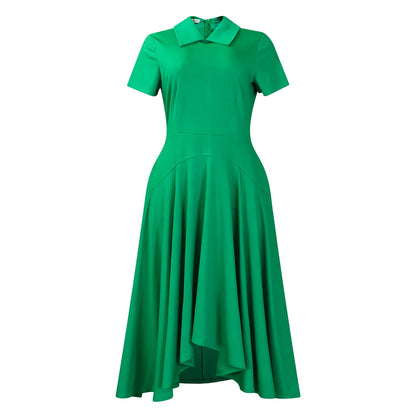 Damen Hemdkleid Asymmetrischer Rock Elegante Taillierung