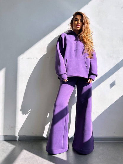 Damen Kapuzenpullover Bequem Weite Passform