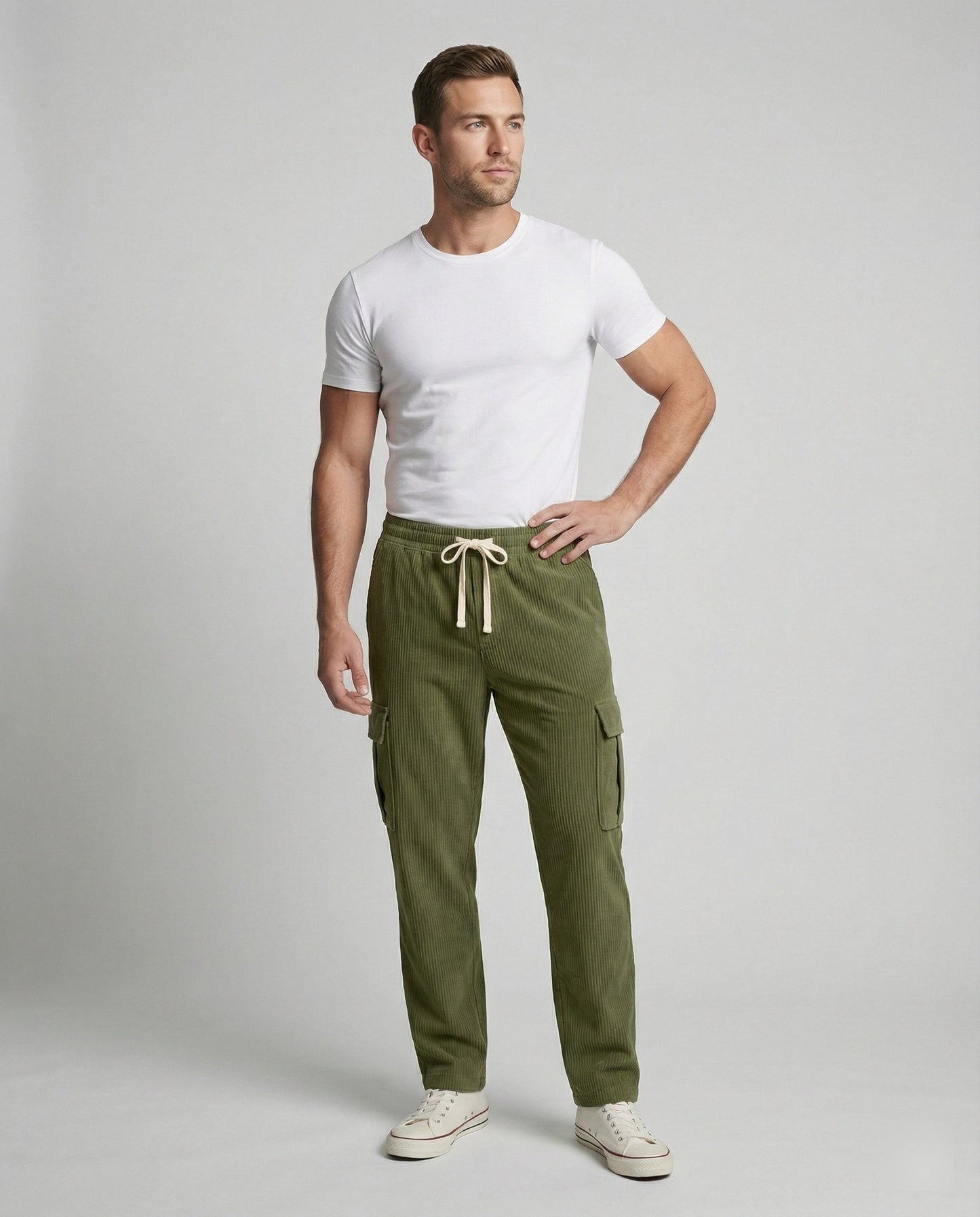 Herren Cargo-Hose Elastischer Bund