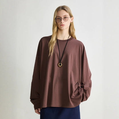 Damen Langarmshirt Minimalistisch Eveloria