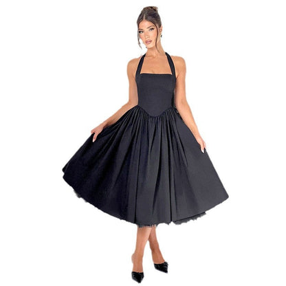 Damen Abschlussballkleid Schulterfrei Volumöser Rock Eveloria