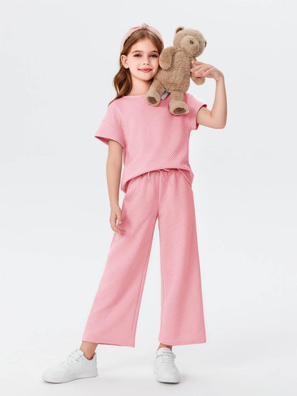 Damen Schlafanzug-Set mit weitem Oberteil und lockeren Hosen Eveloria