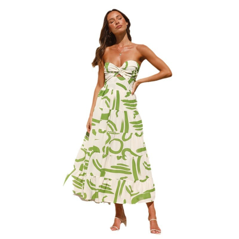 Damen Maxikleid Modern Drapierungen Lässiger Schnitt Eveloria
