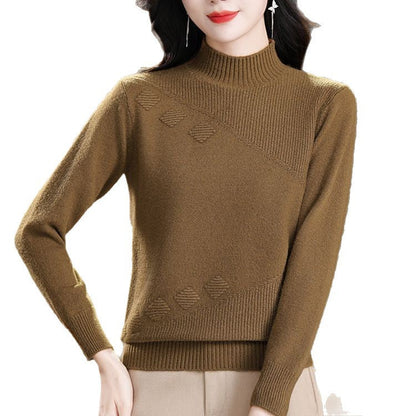 Damen Strickpullover Feinripp Eveloria