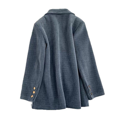 Damen Cordblazer Lässiger Schnitt Eveloria