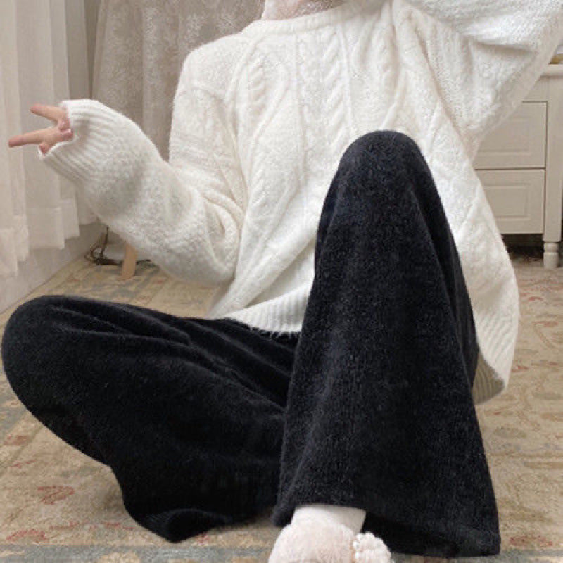 Damen Strick-Loungewear-Set Rollkragen Weich