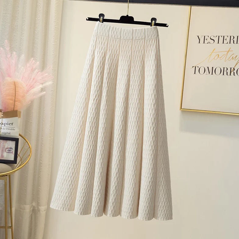 Damen Midirock Weit Geschnitten Eveloria